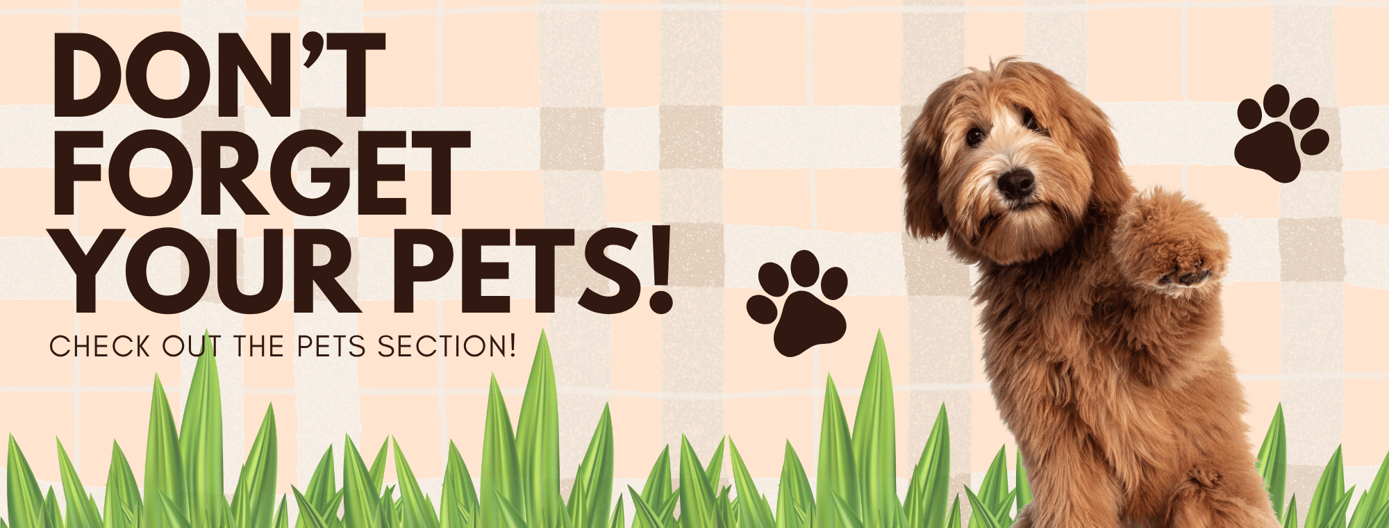 Don't forget your pets! Check out our pet section