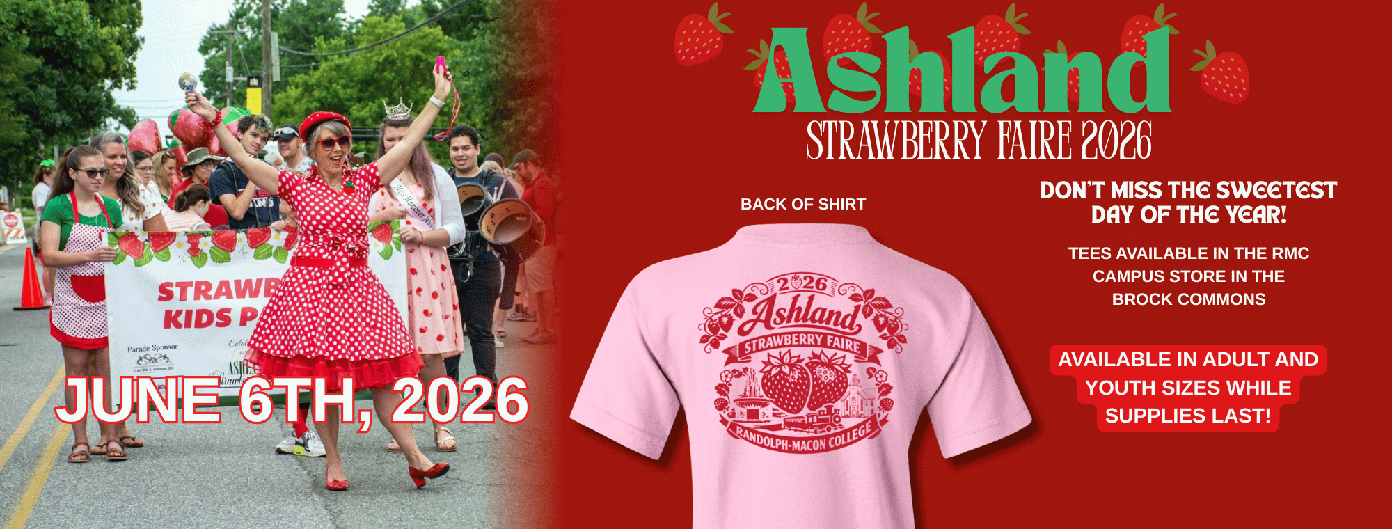 Don’t Miss the Sweetest Day of the Year! Tees available in the RMC campus store in the Brock Commons in youth and adult sizes